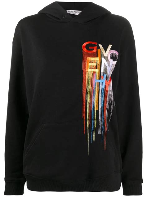 givenchy black logo hoodie|farfetch givenchy hoodie.